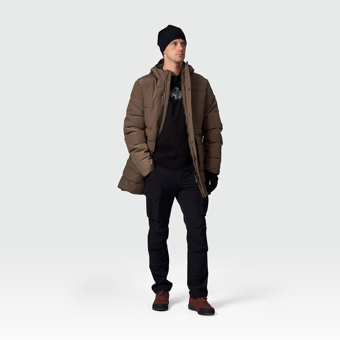 BU-5454SP men's casual trendy insulated long jacket GOBER