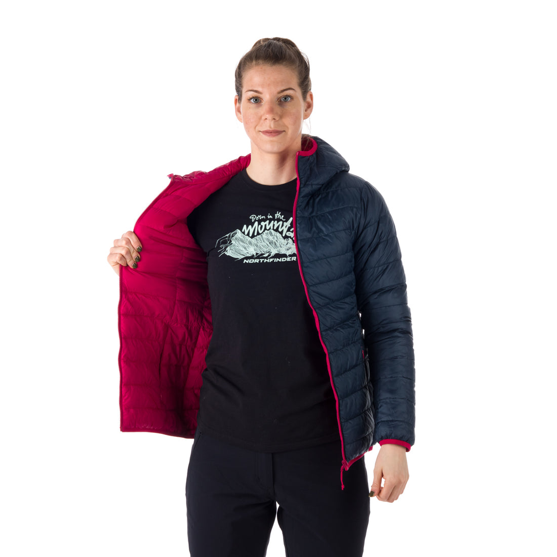 BU-6034OR women's insulated reversible hoody jacket ANNIE