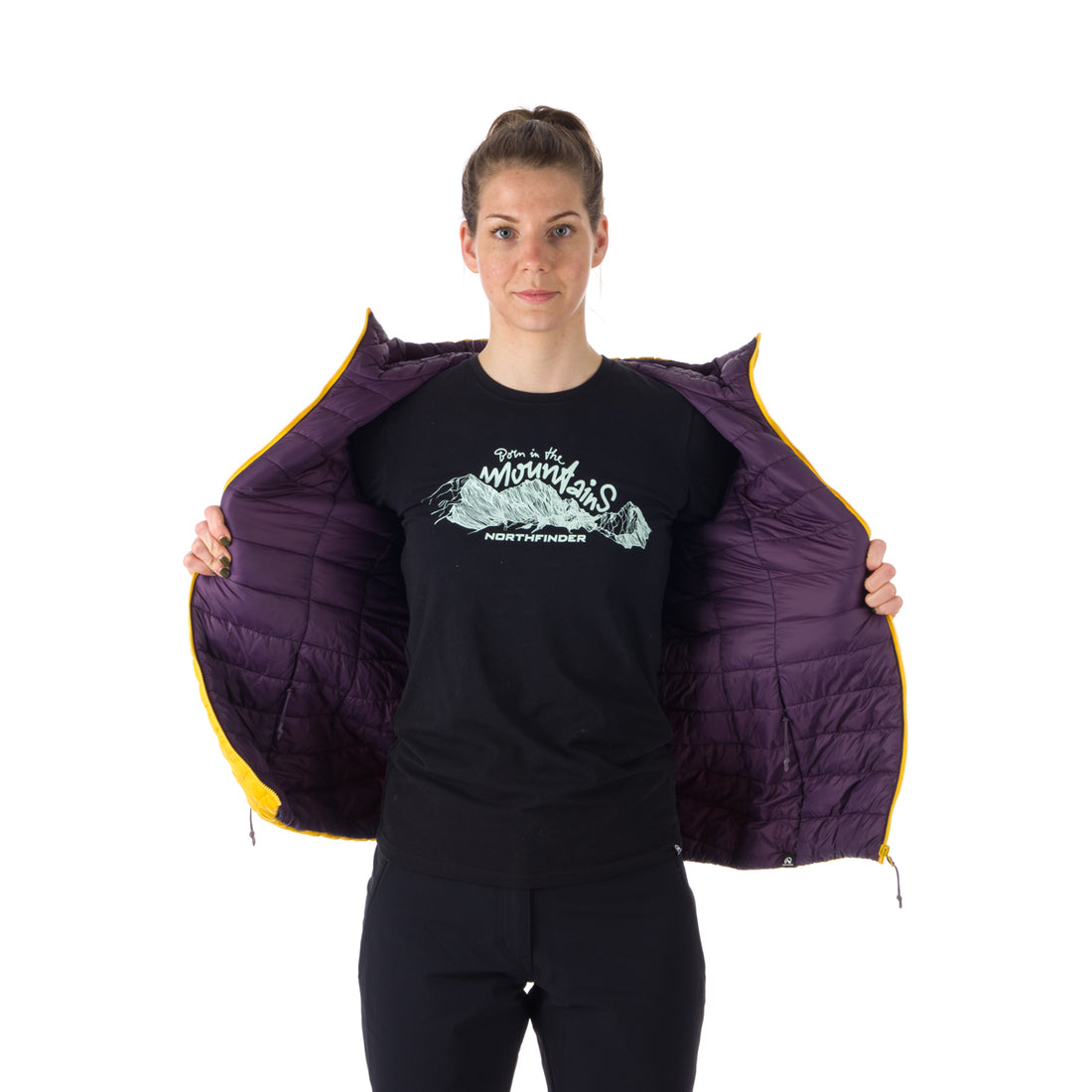 BU-6034OR women's insulated reversible hoody jacket ANNIE