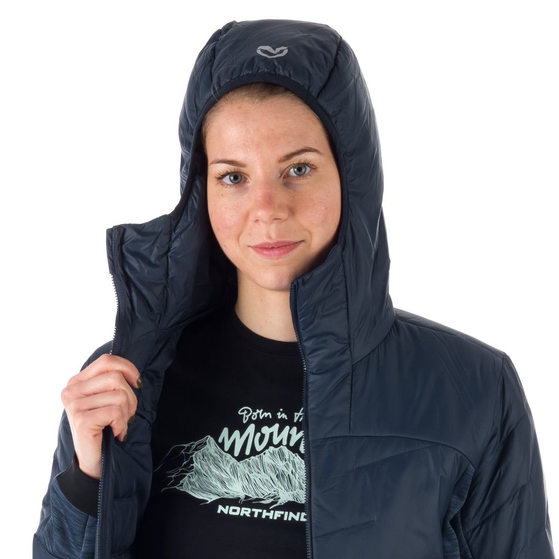 BU-6036OR women's hybrid active trekking jacket with PrimaLoft AUBRIE