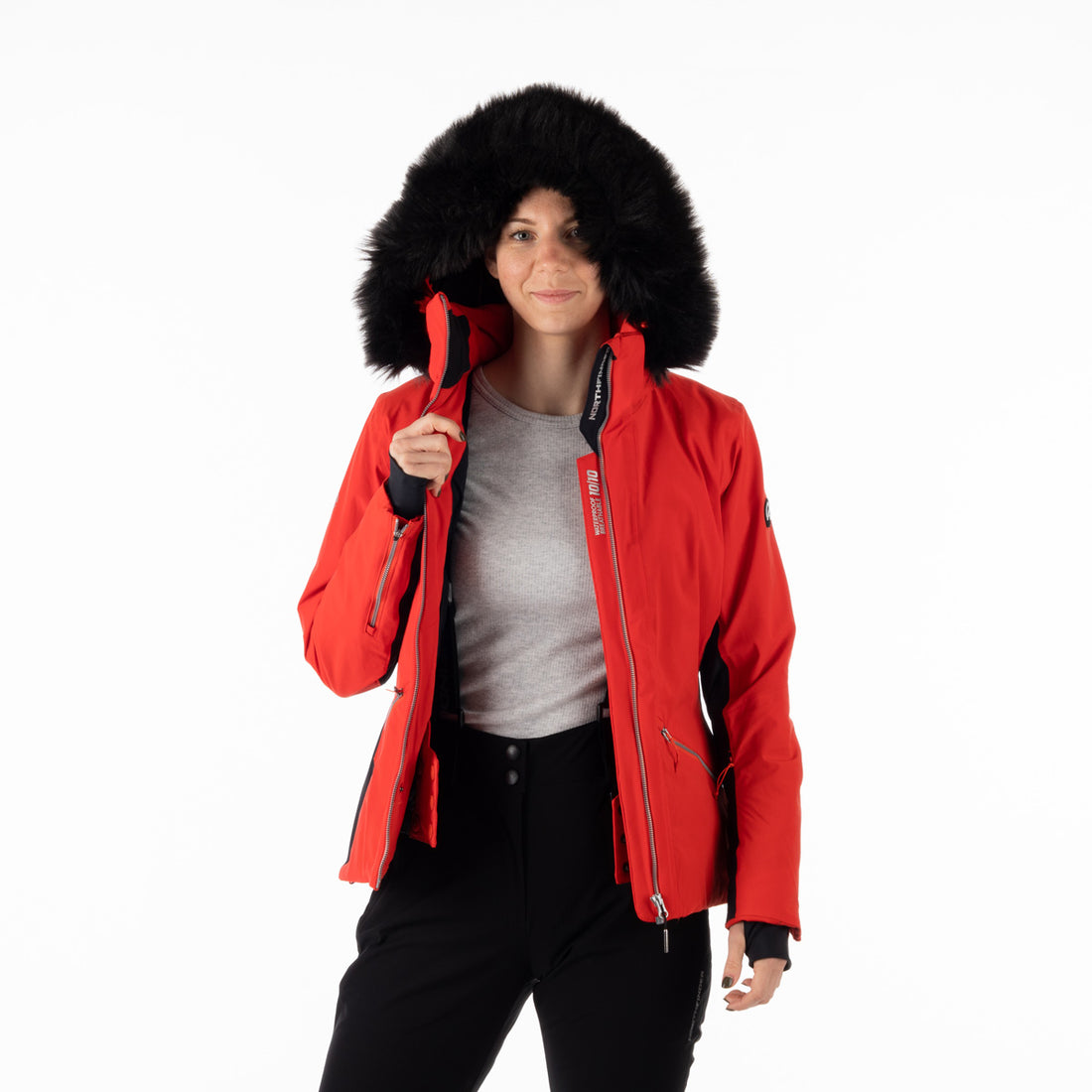 BU-6042SNW women's ski technical insulated jacket fully featured PrimaLoft BLANCHE