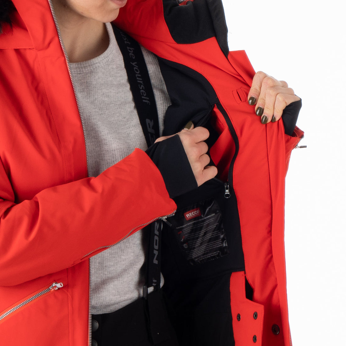 BU-6042SNW women's ski technical insulated jacket fully featured PrimaLoft BLANCHE