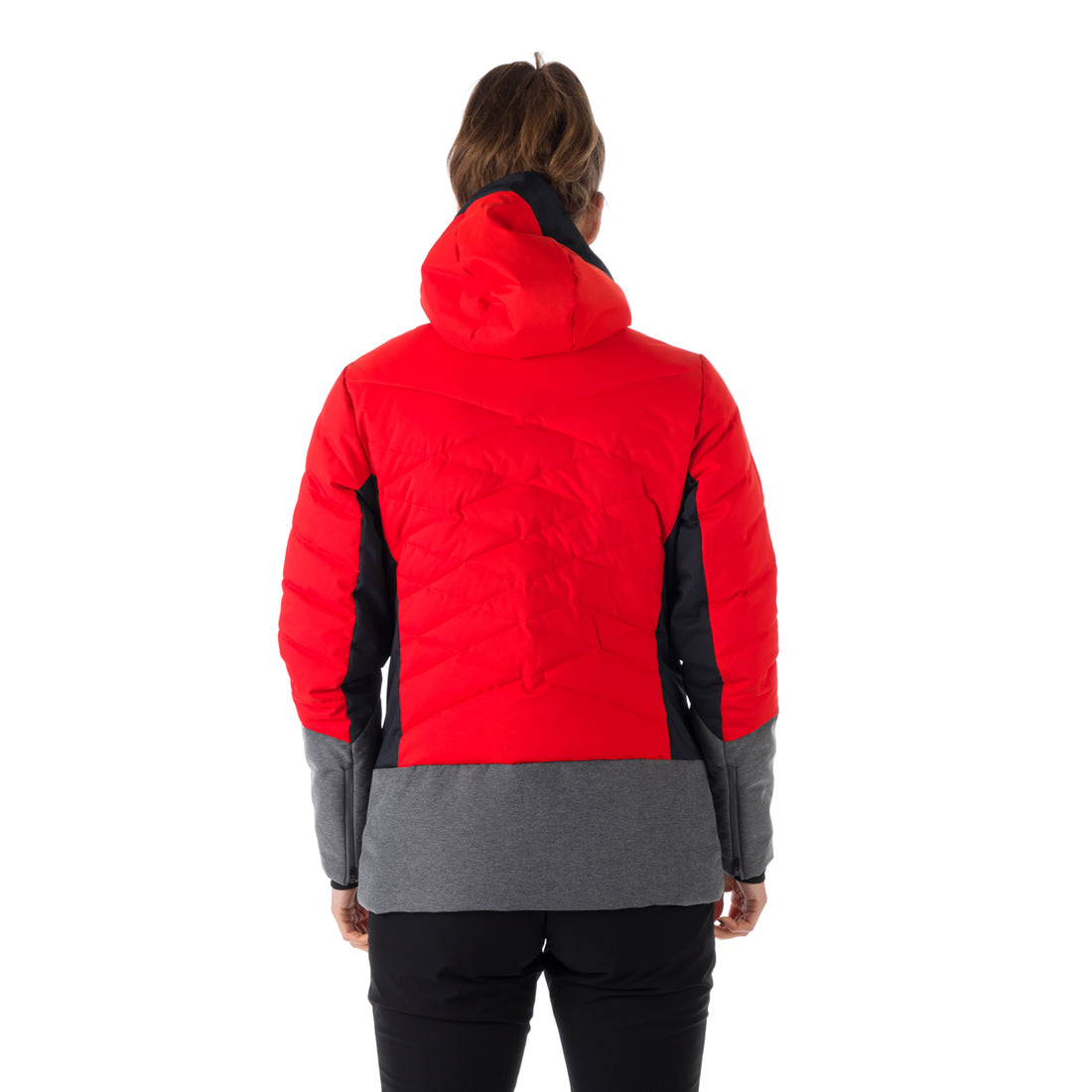 BU-6045SNW women's ski combi melange quilted insulated jacket BRANDY