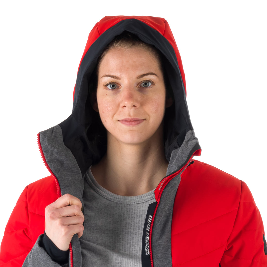 BU-6045SNW women's ski combi melange quilted insulated jacket BRANDY