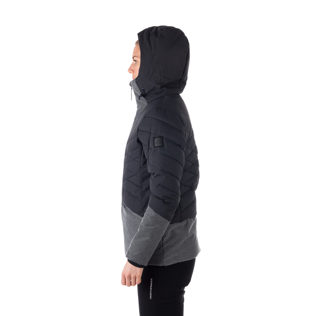 BU-6045SNW women's ski combi melange quilted insulated jacket BRANDY