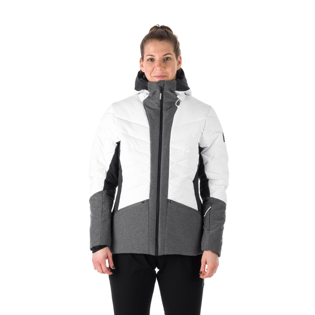 BU-6045SNW women's ski combi melange quilted insulated jacket BRANDY