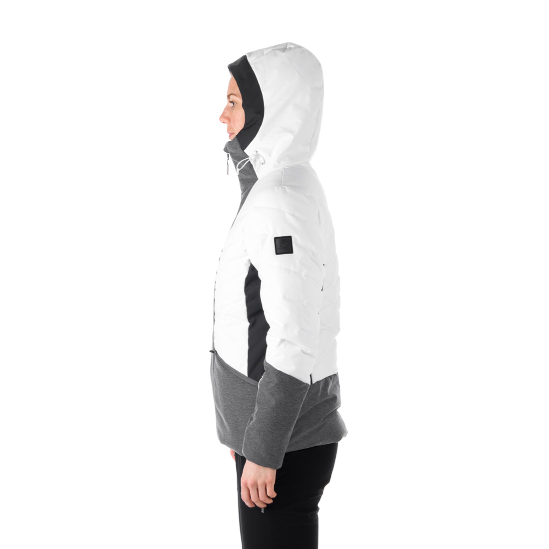 BU-6045SNW women's ski combi melange quilted insulated jacket BRANDY