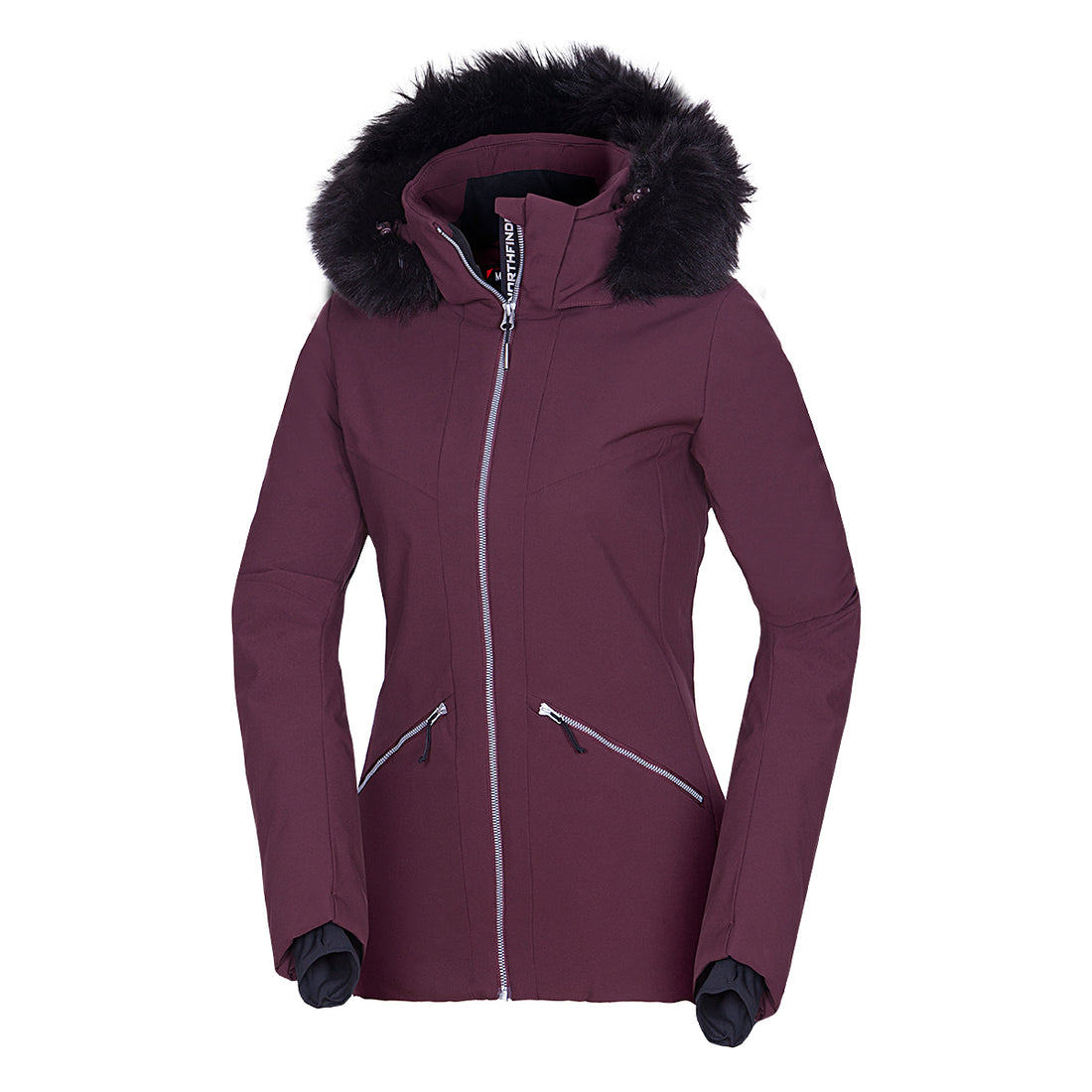 BU-6046SNW women's ski trendy elegant prolonged jacket BRINLEY