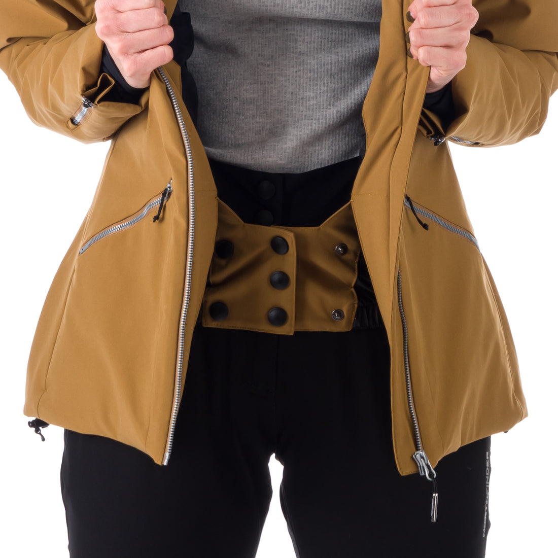 BU-6046SNW women's ski trendy elegant prolonged jacket BRINLEY