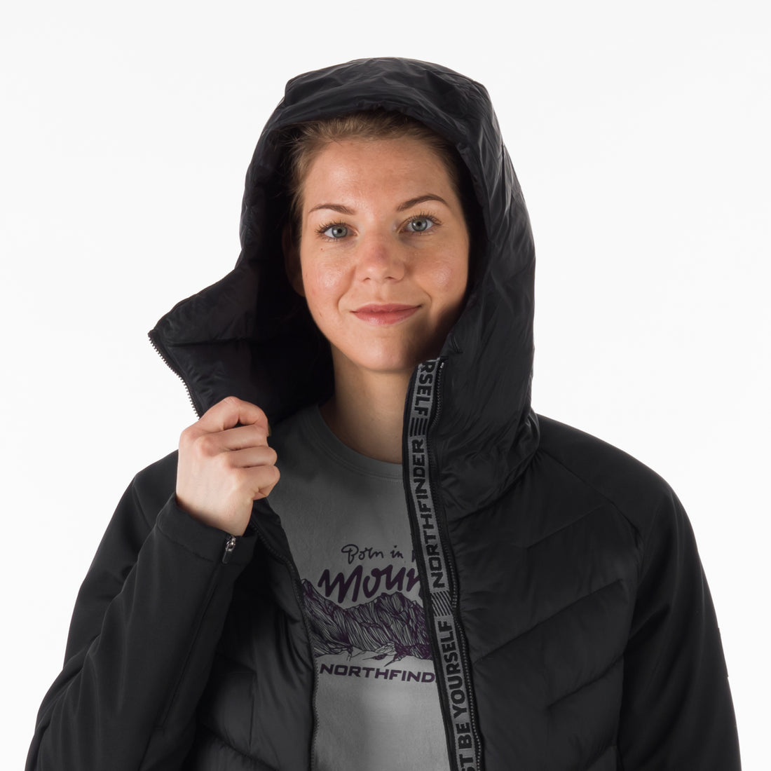 BU-6067SP women's trendy insulated jacket combination with softshell DESIREE