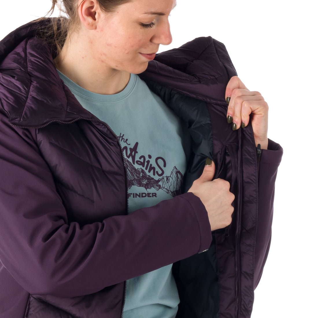 BU-6067SP women's trendy insulated jacket combination with softshell DESIREE