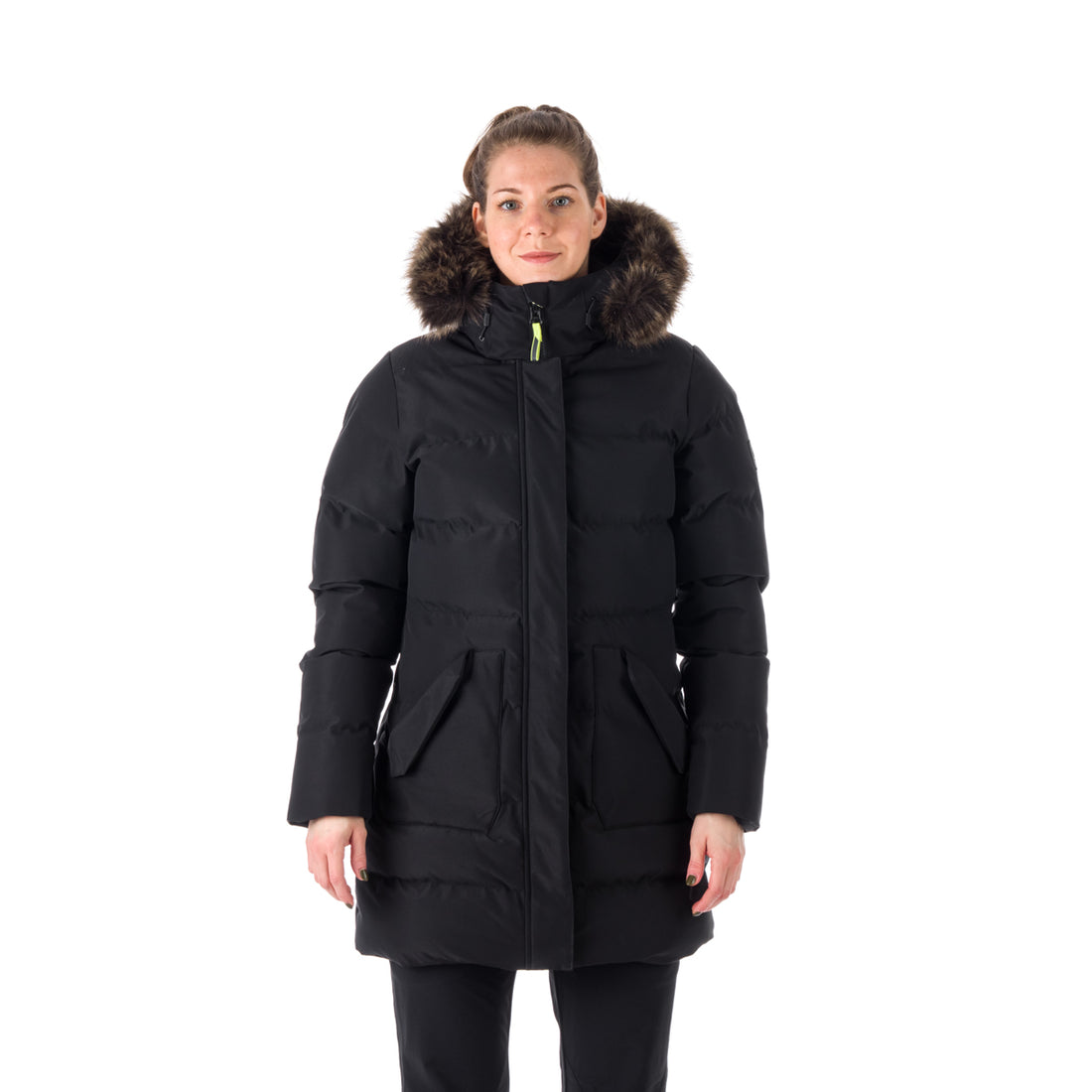 BU-6072SP women's sport insulated prolonged jacket with fur MEELEY