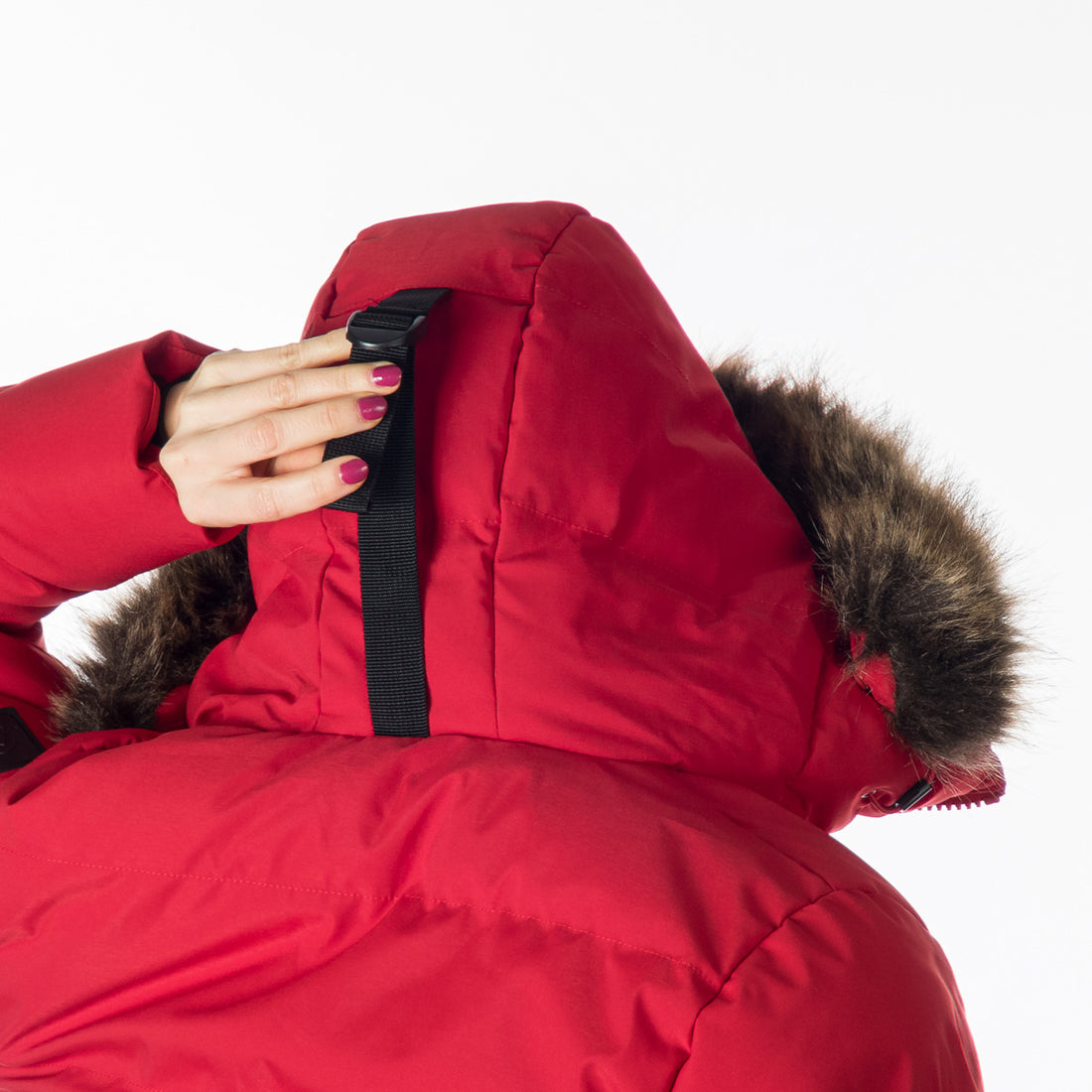 BU-6072SP women's sport insulated prolonged jacket with fur MEELEY