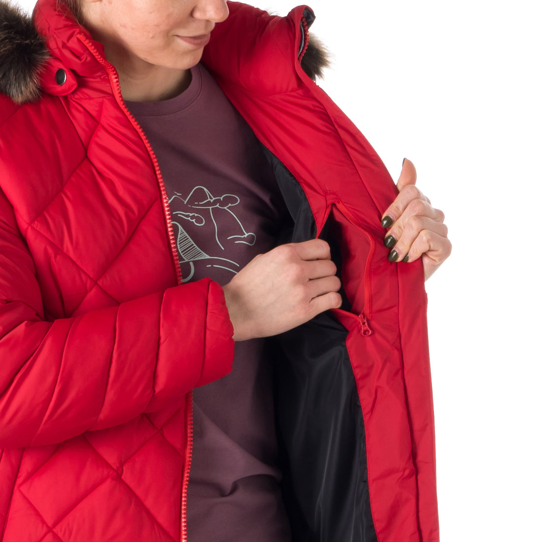 BU-6074SP women's casual like down jacket long style GINA