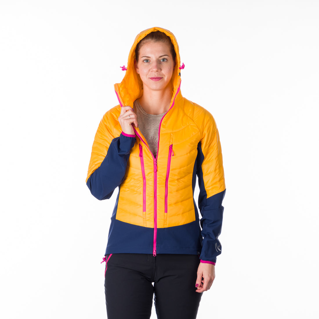 BU-6110SKP women's active ski-touring softshell hybrid jacket padded Primaloft Gold OPALENA