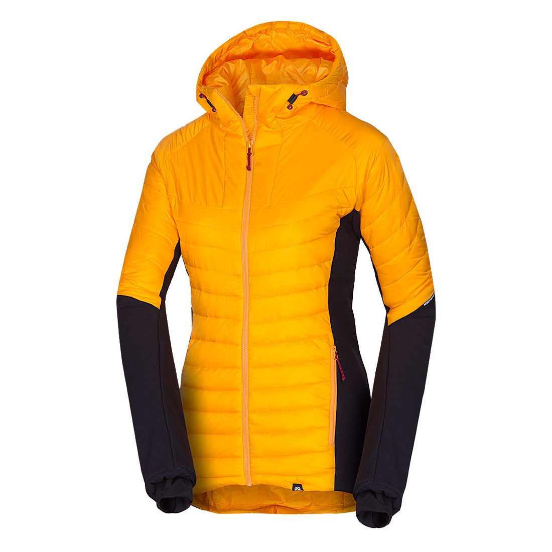 BU-6131OR women's outdoor hybrid like down jacket with softshell PHYLLIS
