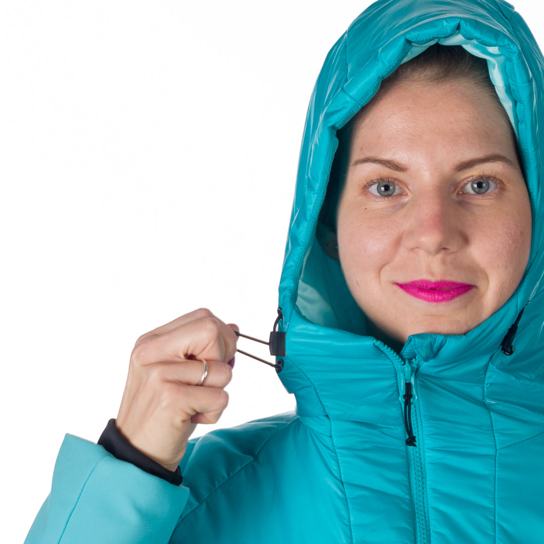 BU-6131OR women's outdoor hybrid like down jacket with softshell PHYLLIS