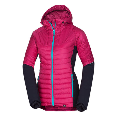 BU-6131OR women's outdoor hybrid like down jacket with softshell PHYLLIS
