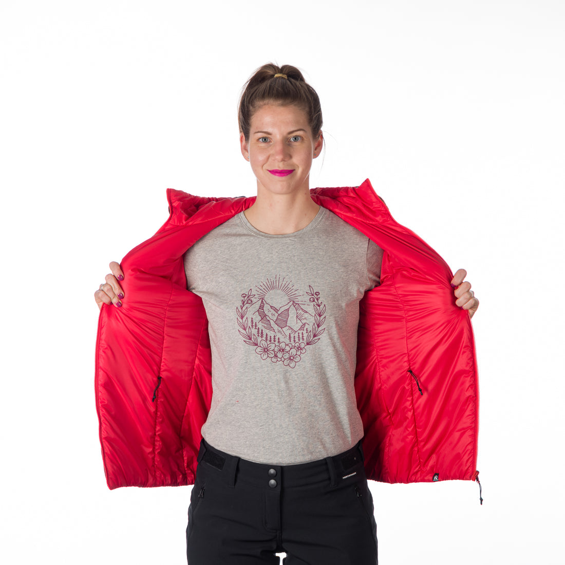 BU-6134OR women's insulated reversible hoody jacket JANET