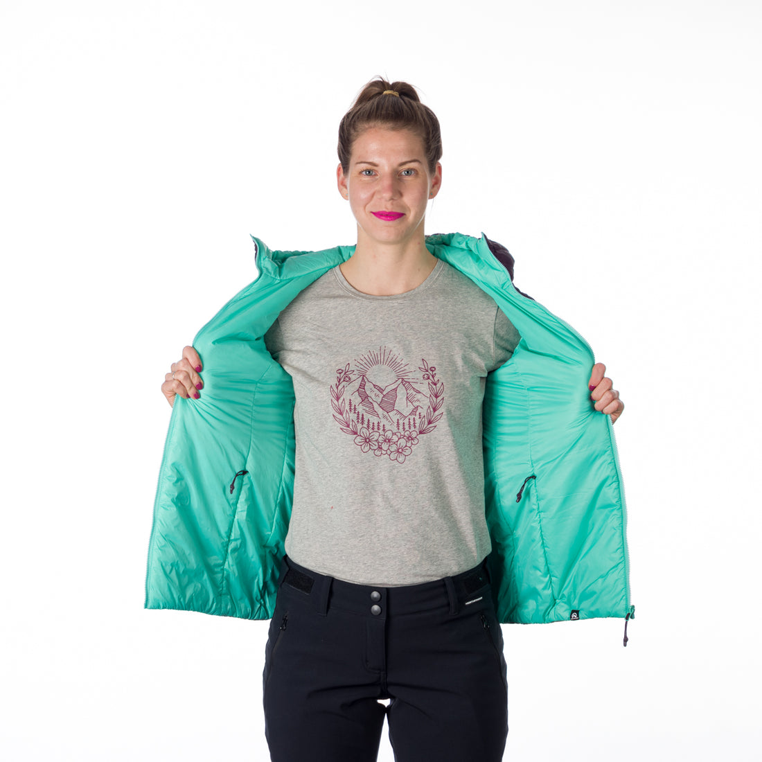 BU-6134OR women's insulated reversible hoody jacket JANET