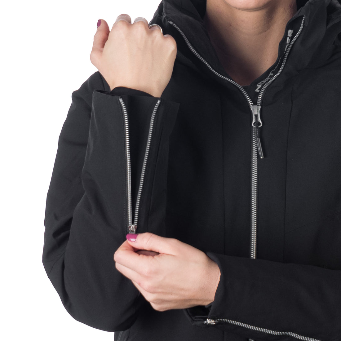 BU-6147SNW women ski trendy prolonged jacket OPAL
