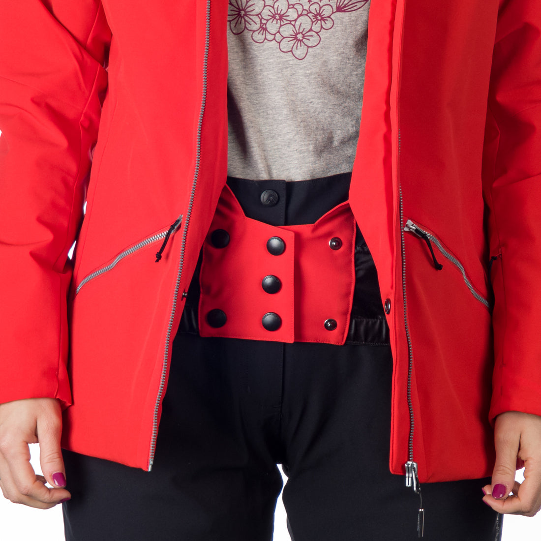 BU-6147SNW women ski trendy prolonged jacket OPAL