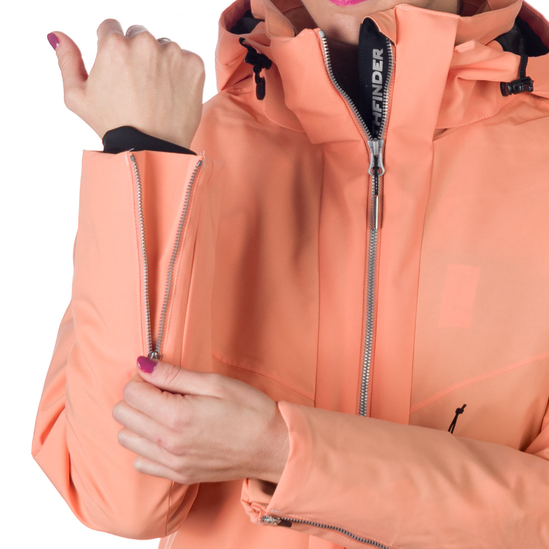 BU-6147SNW women ski trendy prolonged jacket OPAL