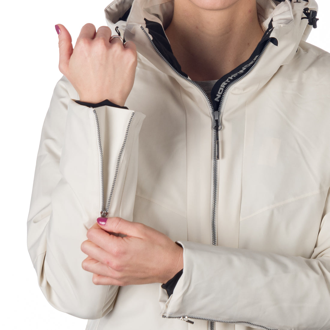 BU-6147SNW women ski trendy prolonged jacket OPAL