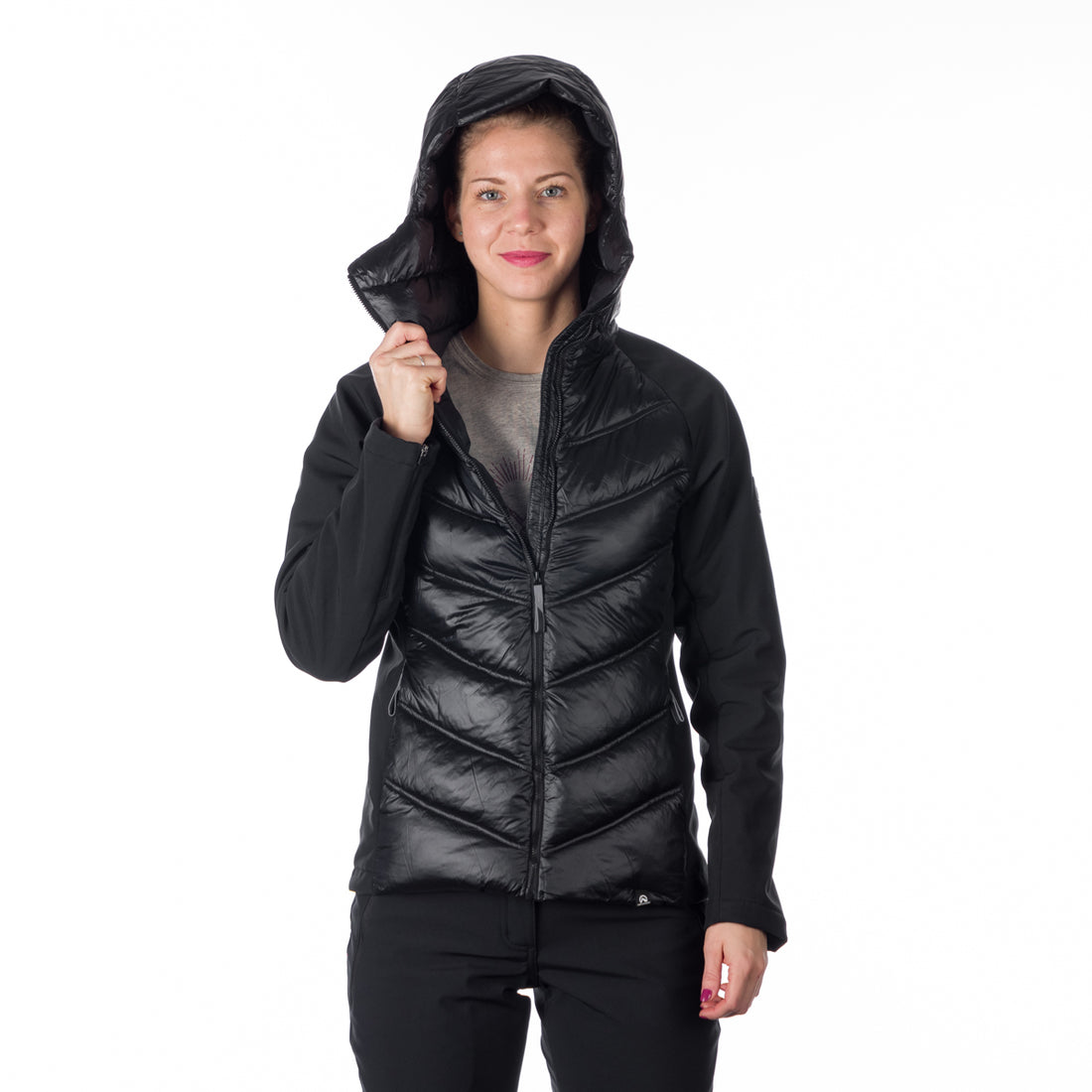 BU-6154SP women's trendy insulated jacket combined with softshell RITA