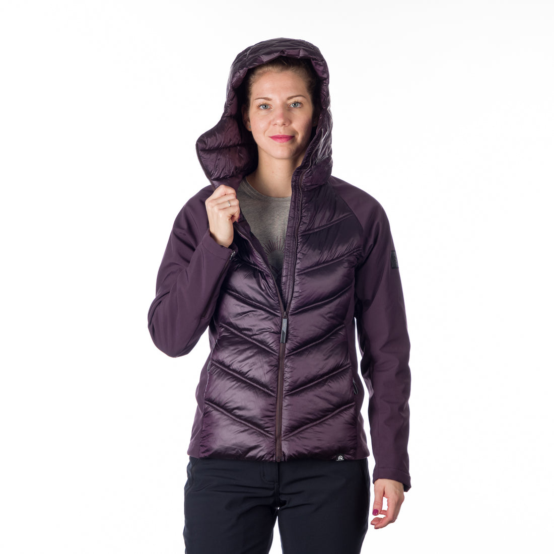 BU-6154SP women's trendy insulated jacket combined with softshell RITA