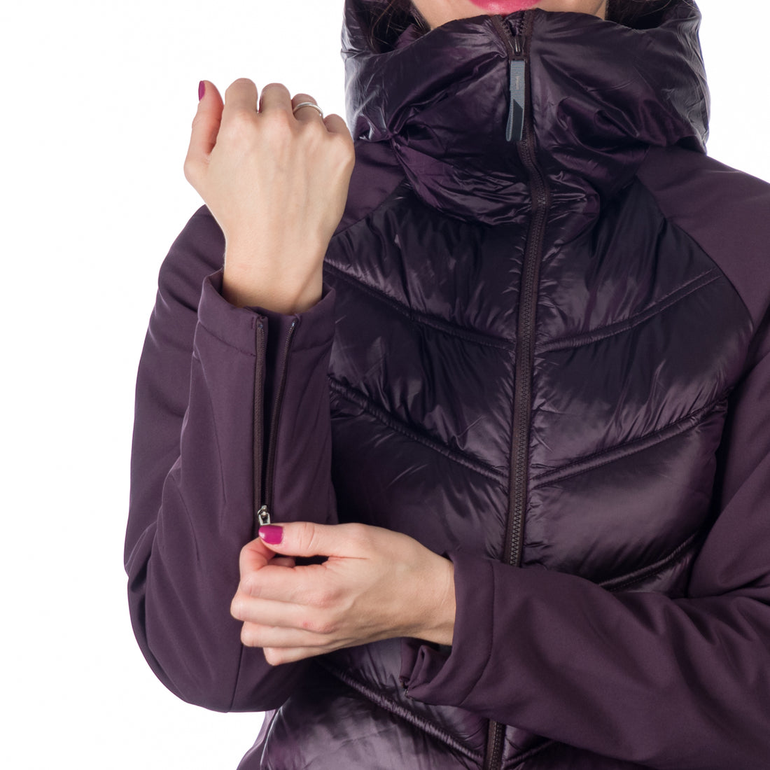 BU-6154SP women's trendy insulated jacket combined with softshell RITA