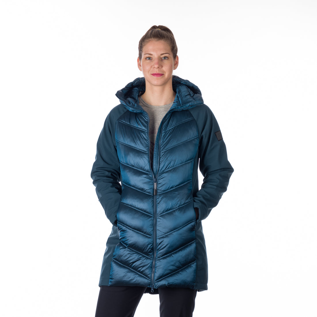 BU-6155SP women's trendy insulated jacket combined with softshell MARGIE