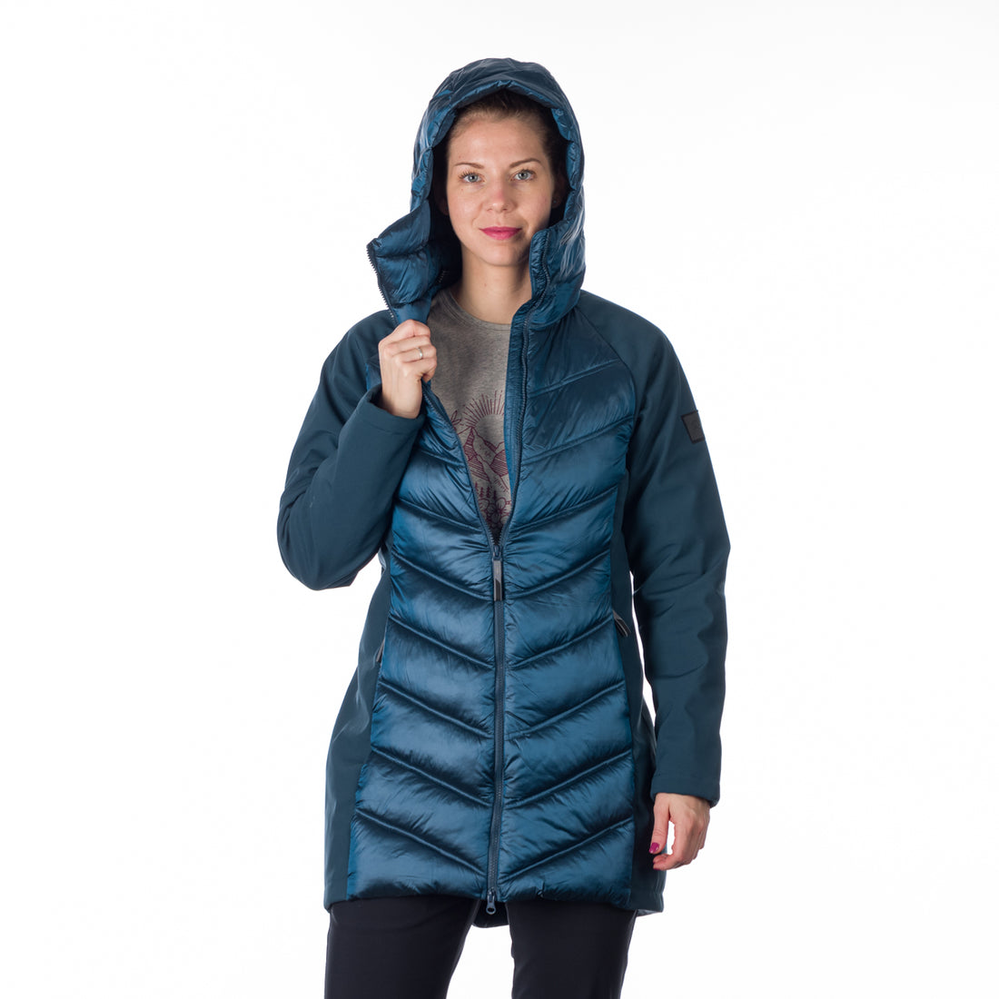 BU-6155SP women's trendy insulated jacket combined with softshell MARGIE