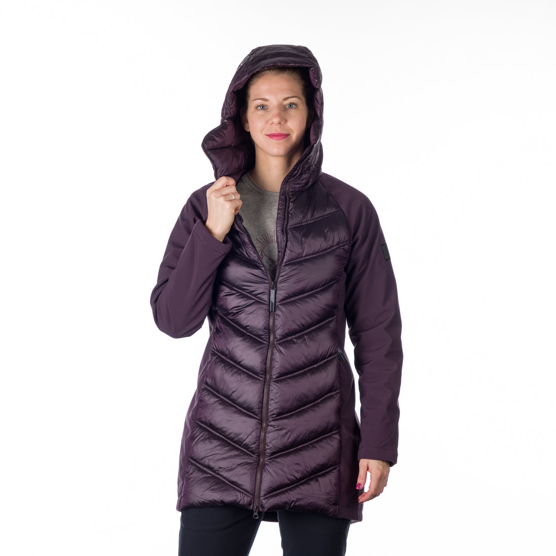 BU-6155SP women's trendy insulated jacket combined with softshell MARGIE