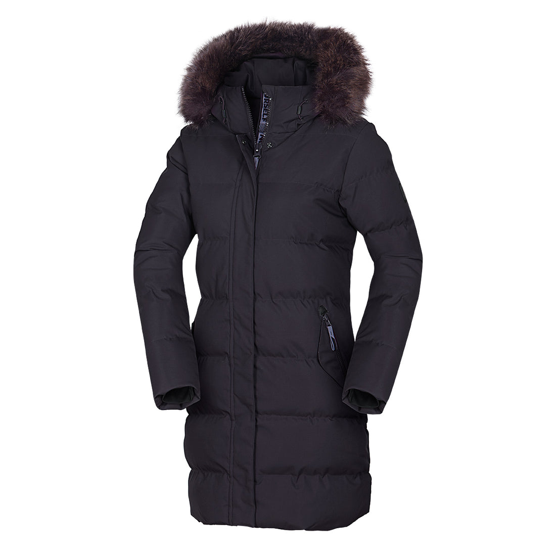 BU-6157SP women's sport insulated prolonged jacket with fur RHEA