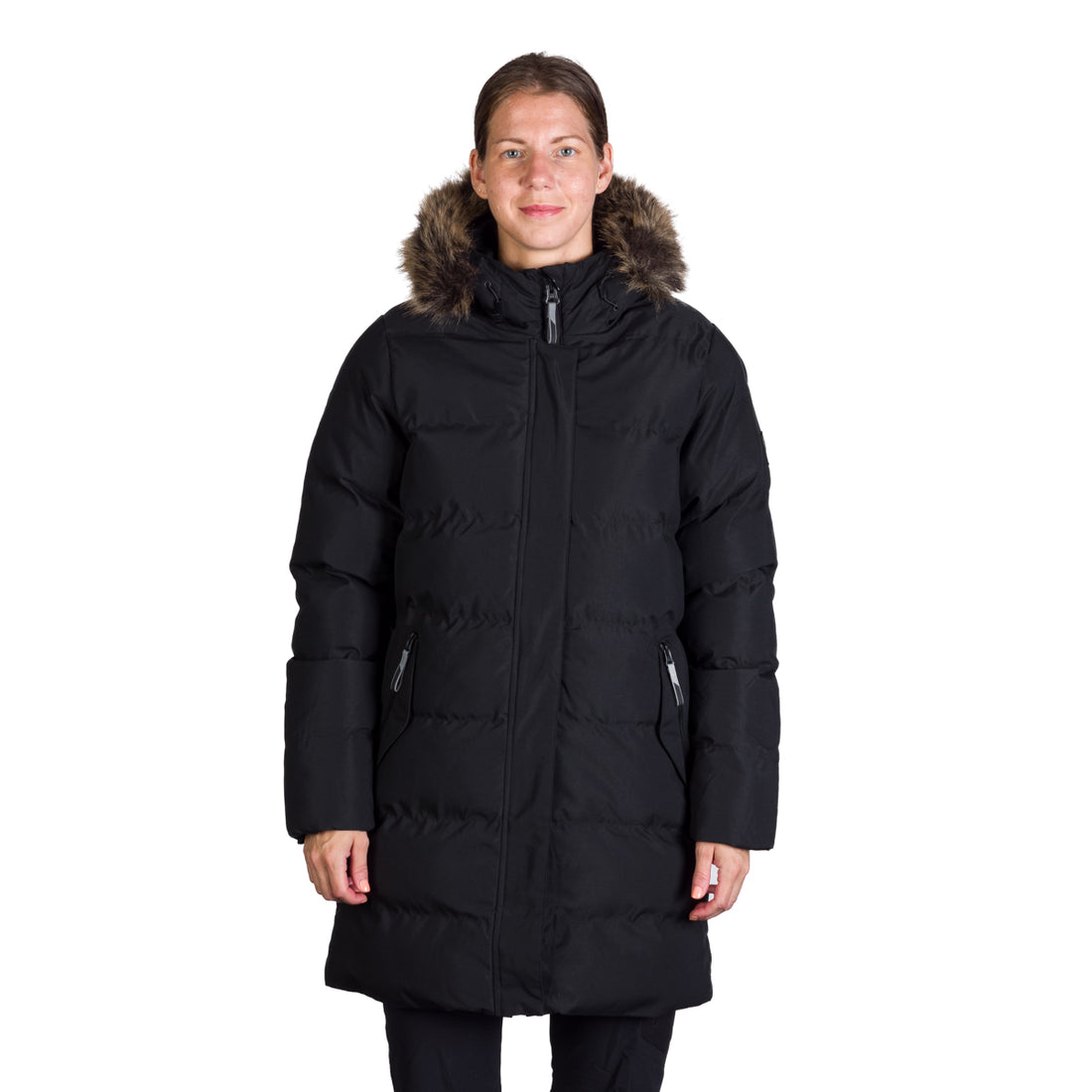 BU-6157SP women's sport insulated prolonged jacket with fur RHEA