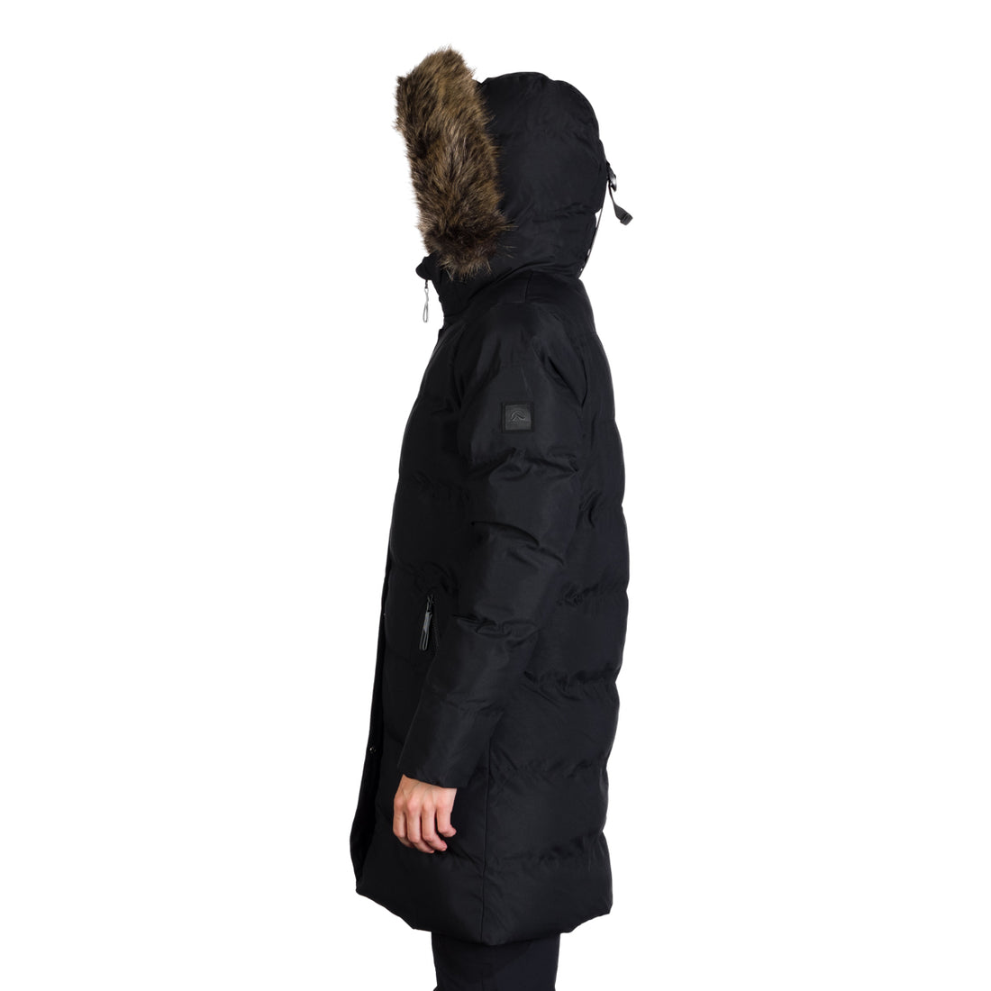 BU-6157SP women's sport insulated prolonged jacket with fur RHEA