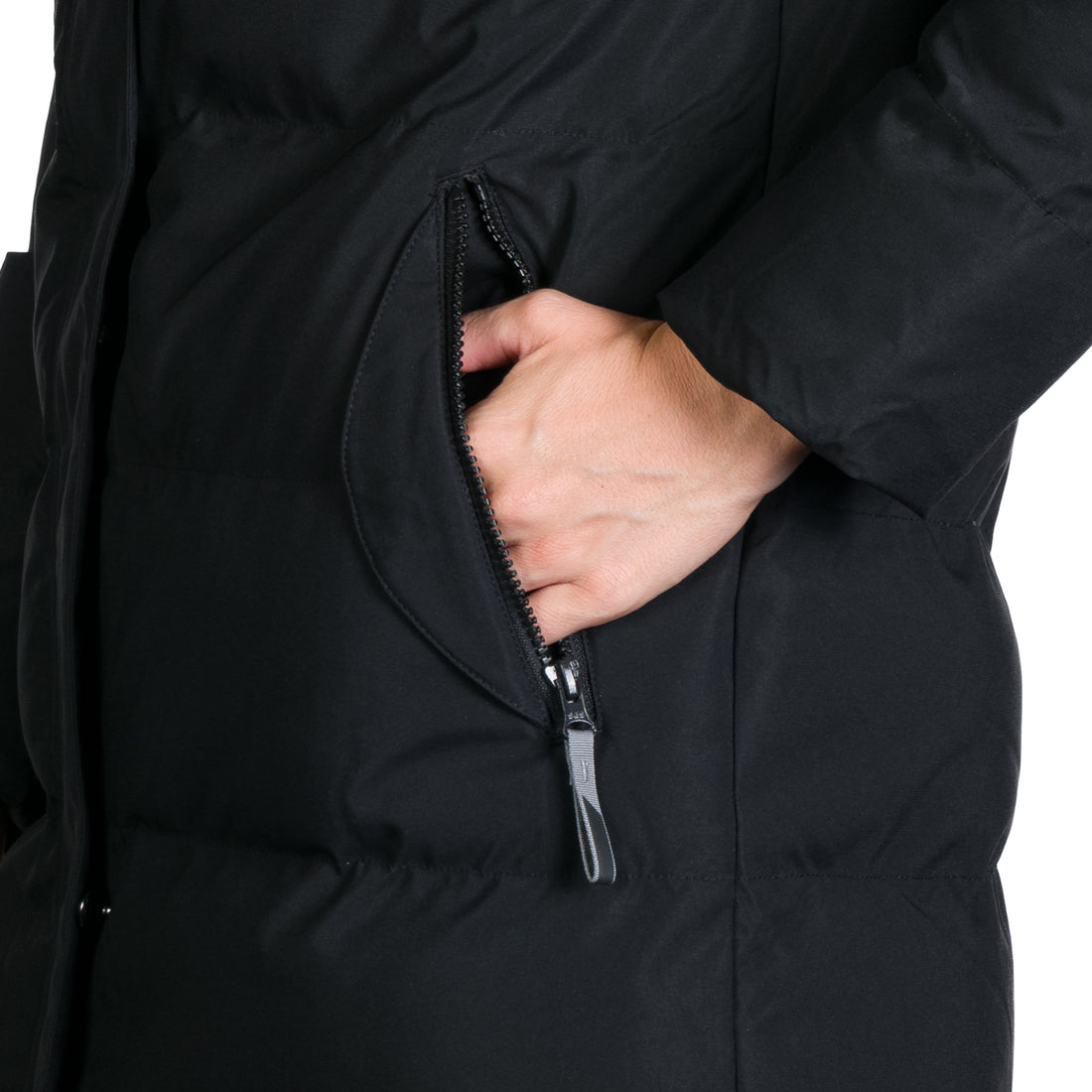 BU-6157SP women's sport insulated prolonged jacket with fur RHEA
