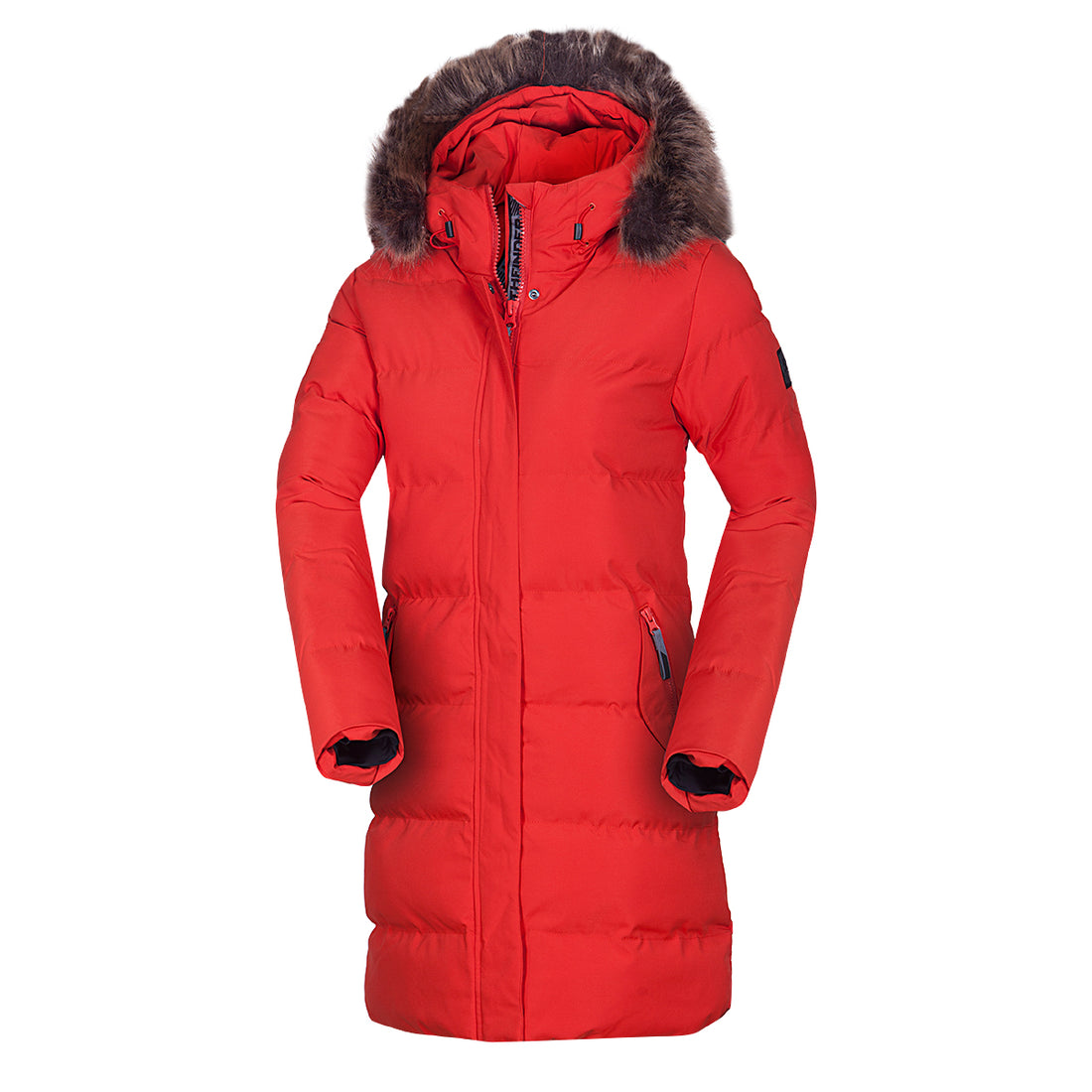 BU-6157SP women's sport insulated prolonged jacket with fur RHEA