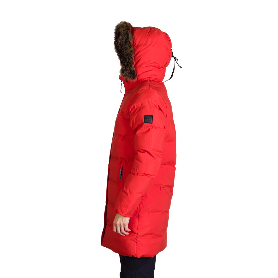 BU-6157SP women's sport insulated prolonged jacket with fur RHEA