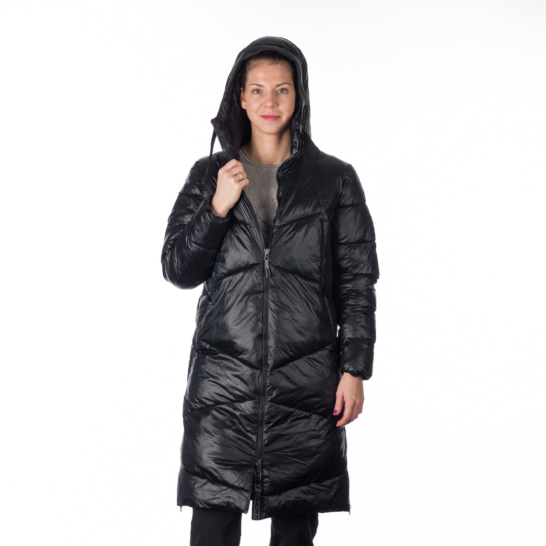 BU-6158SP women´s casual like down jacket long style CONSTANCE