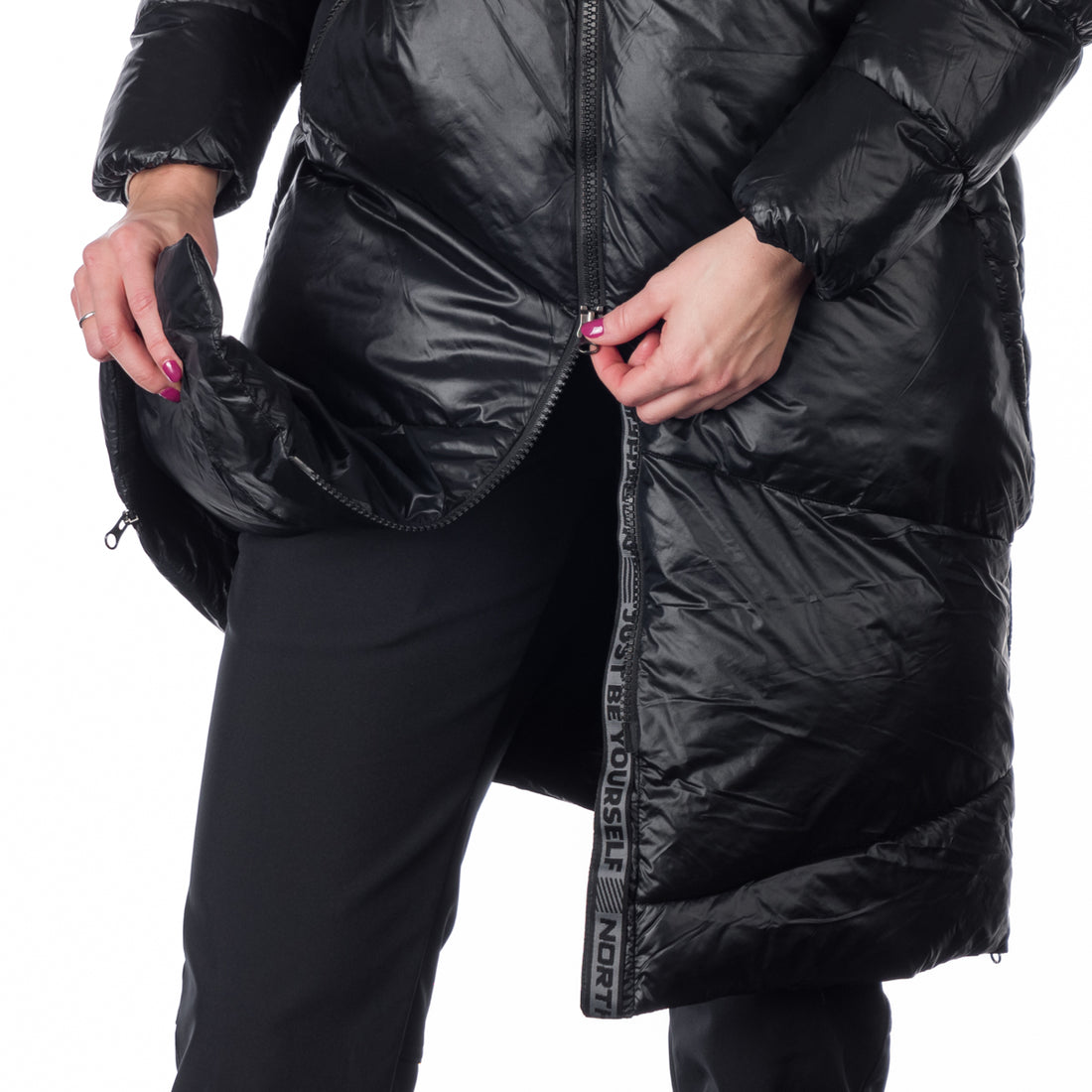 BU-6158SP women´s casual like down jacket long style CONSTANCE