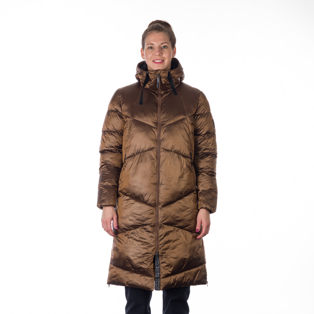 BU-6158SP women´s casual like down jacket long style CONSTANCE