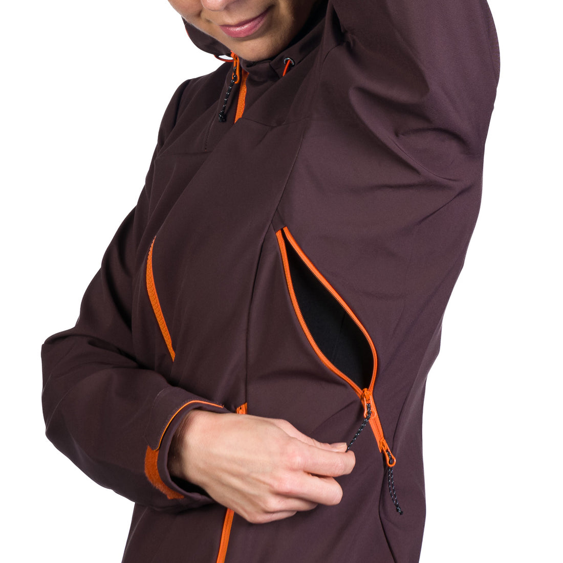 BU-6182OR women's outdoor hoody mountain softshell 3L jacket PATTY