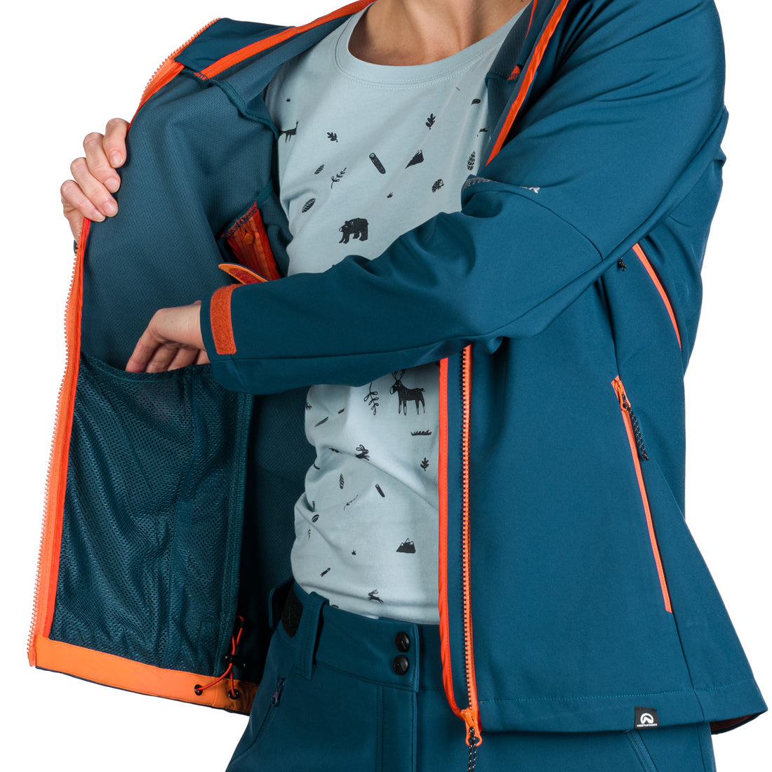 BU-6182OR women's outdoor hoody mountain softshell 3L jacket PATTY
