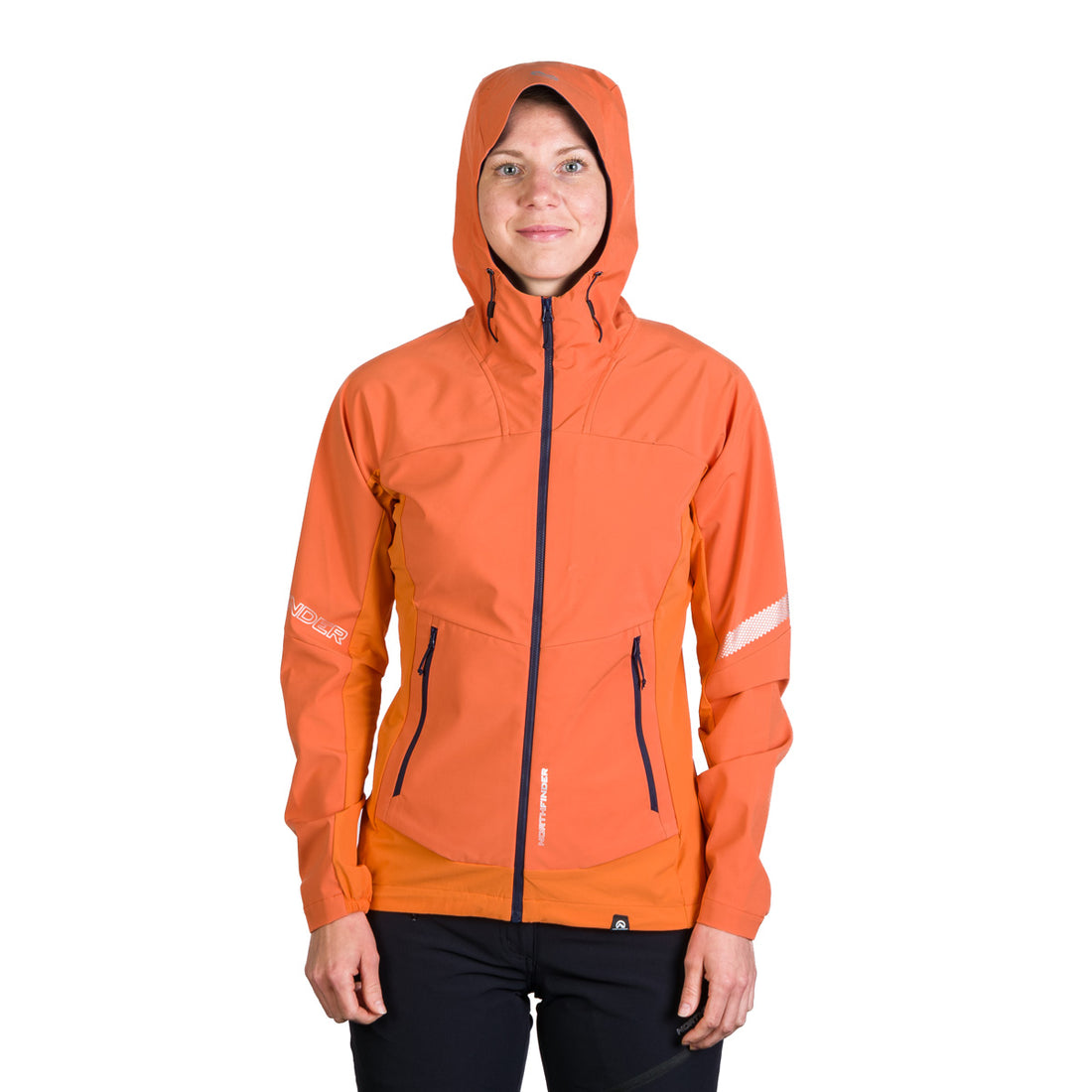 BU-6183OR women's trekking hybrid softshell active jacket DONNA