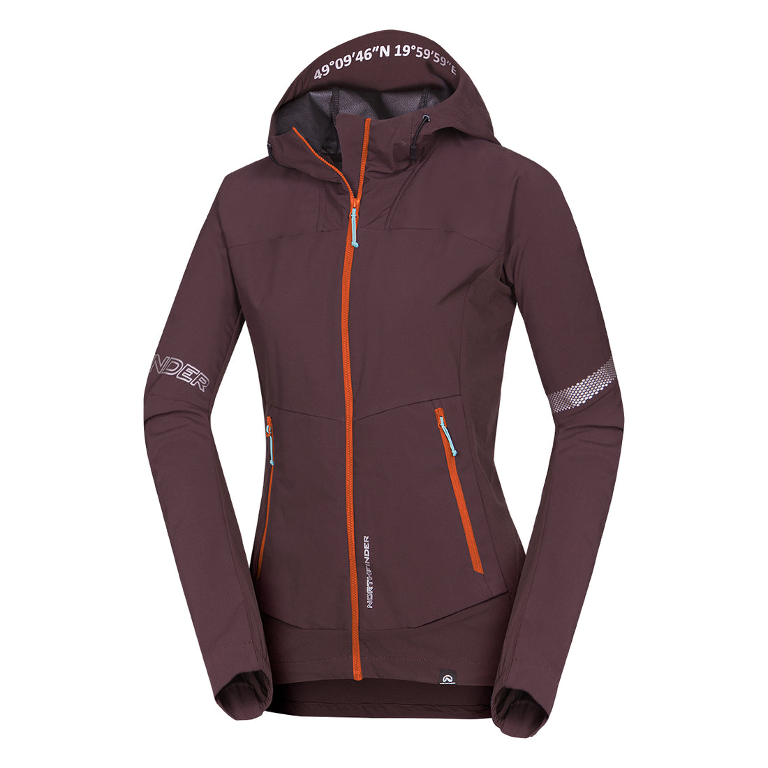 BU-6183OR women's trekking hybrid softshell active jacket DONNA