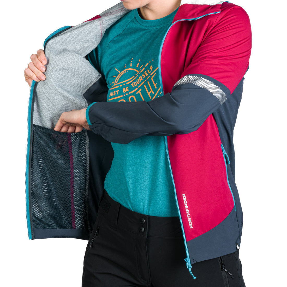 BU-6185OR women's trekking hybrid multisport lightweight jacket 2.5L DELORES