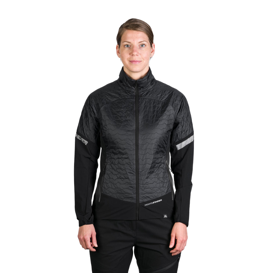 BU-6186OR women's light insulated active hybrid jacket  THERESA