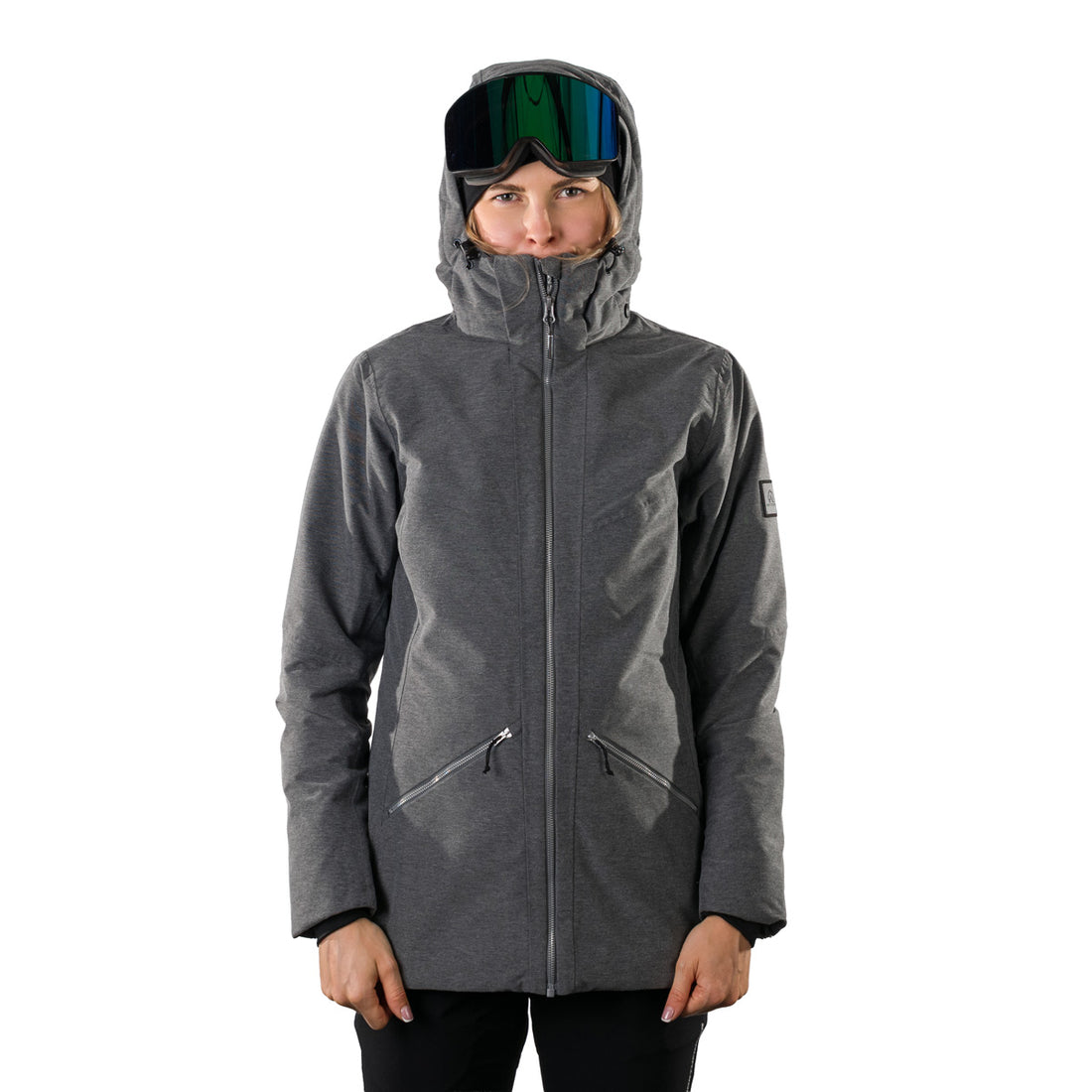 BU-62053SNW women's ski insulated melange jacket PATRICE
